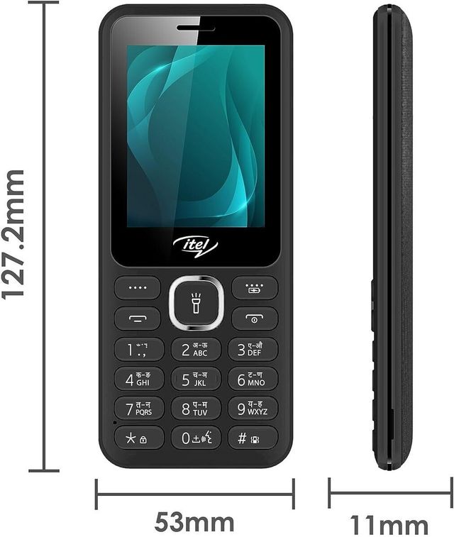itel it5027 Slim Keypad Mobile | 2.4 inch Display | 1200mAh Battery | Type C Charging | Black
