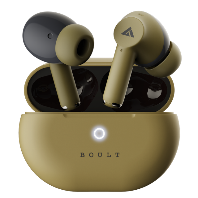 Boult W40 with Quad Mic Enc | 48H Battery Life | 5.3V Bluetooth | True Wireless | Khaki Green