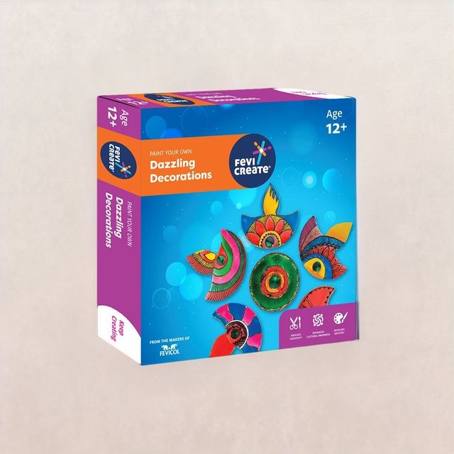 Fevicryl Paint your Own Dazzling Decorations Kit DIY Ideal For All Occasions