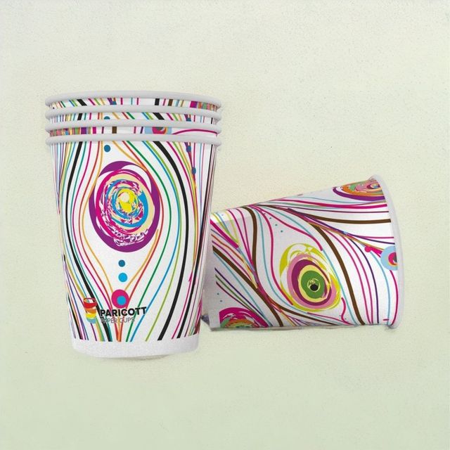 Vinay Trading Disposable Printed Paper Glass/Cups - 200 ml