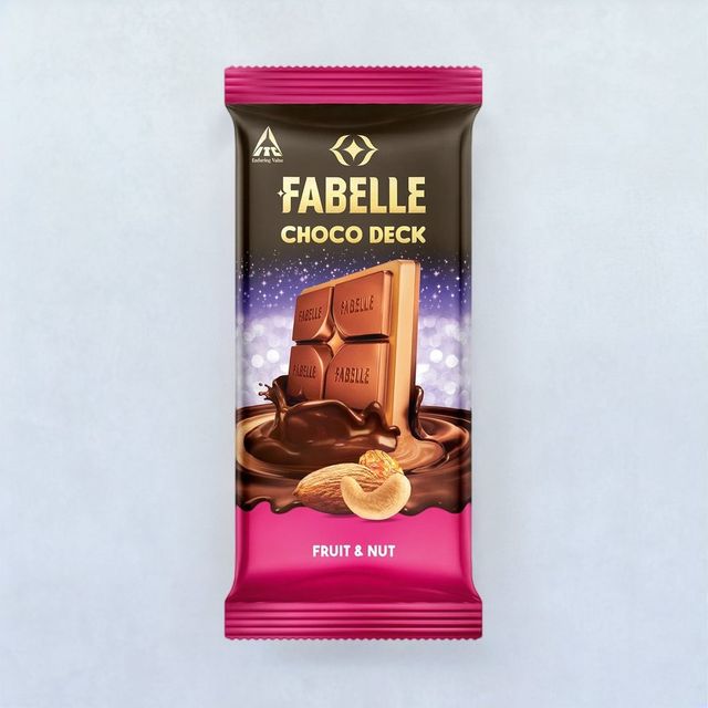 Fabelle Fruit & Nut 3 layered Chocolate Bar