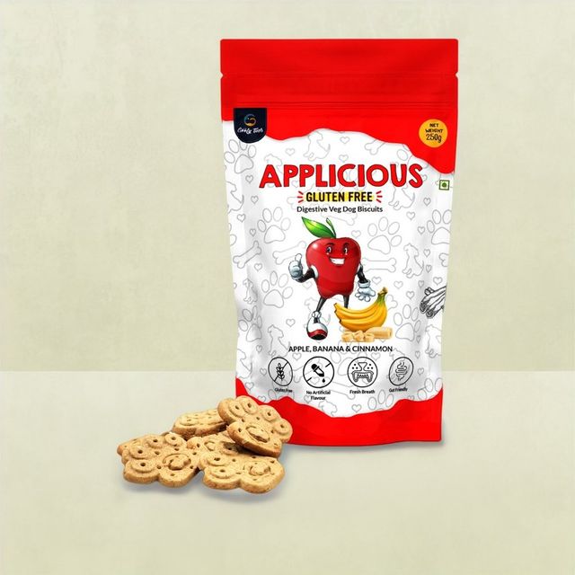 Goofy Tails Applicious Apple & Banana Biscuits For Dogs & Puppies Gluten Free