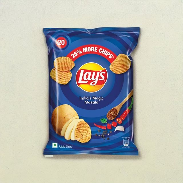 Lay'S India'S Magic Masala Potato Chips(50gms) & Mountain Dew Soft Drink Pet(750ml) Combo