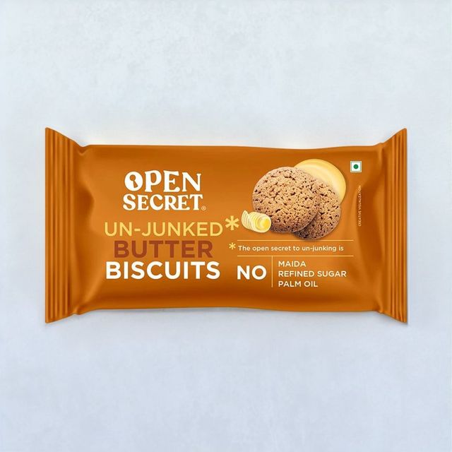 Open Secret Zero Maida Butter Millet Biscuit | Healthy Snacks with Zero Refined Sugar & No Palm Oil