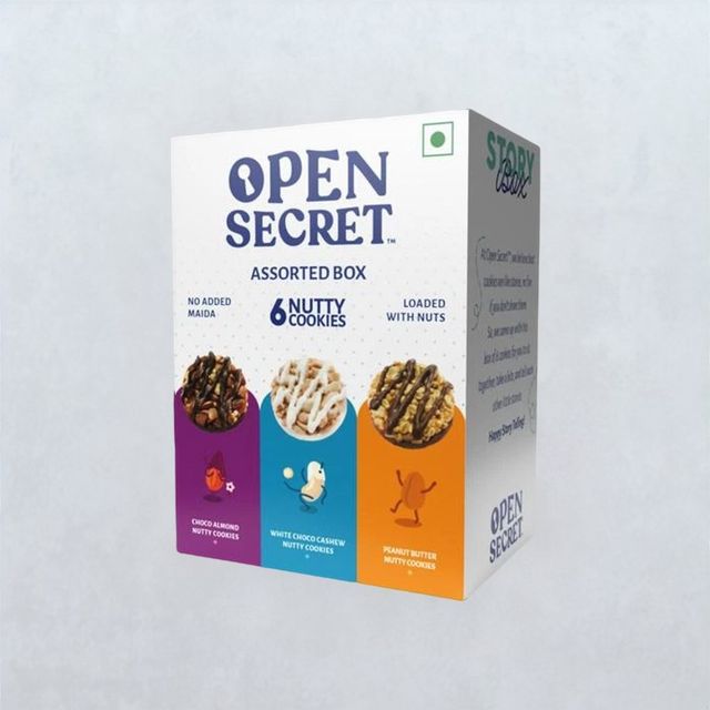 Open Secret Zero Maida Assorted Chocolate Cookies | Pack of 6 | Healthy Snacks, High Protein Snack
