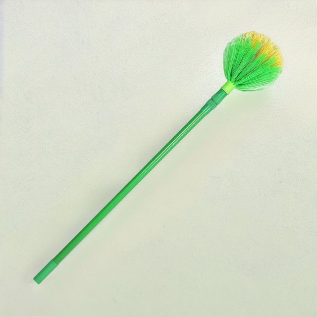 Ceiling Jaala/ Cobweb Cleaning Broom With Long Extendable Telescopic Handle/Rod, Round shaped, Assorded Color, Diamond / Gobi Jaala, 57 Inch Length