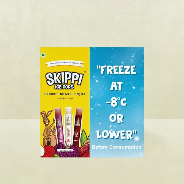Skippi Icepops Natural Ice Popsicles | Lychee, Raspberry and Cola