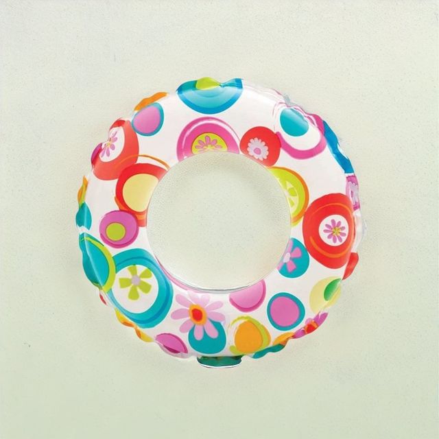 Intex 51cm Assorted Prints Swim Ring: Colorful Inflatable Pool Float