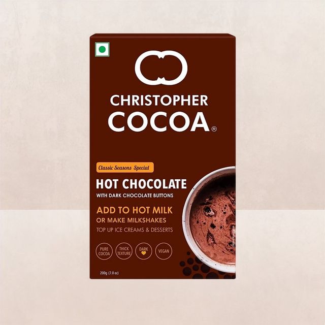 Christopher Cocoa Hot Drinking Chocolate with Dark Chocolate Buttons