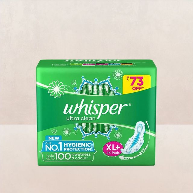 Whisper Ultra Clean XL+ Sanitary Pads