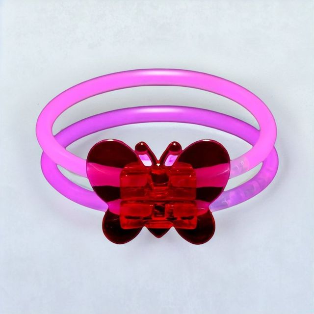 Party Propz Glow in The Dark Bracelet Glow Sticks With Butterfly Connector