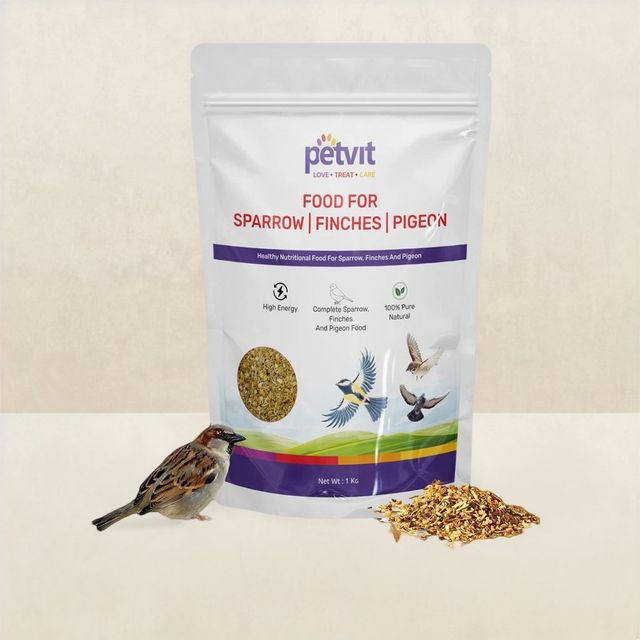 Petvit Food For Sparrow Finches Pigeon 100 % Nature & Pure