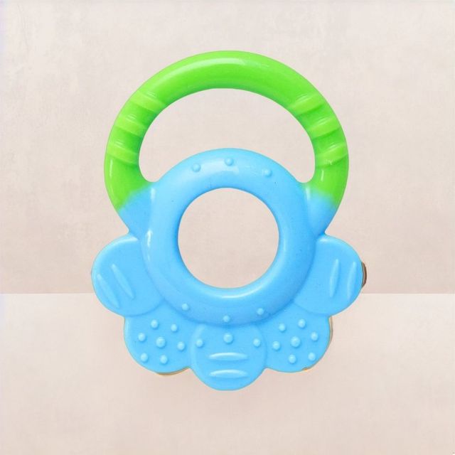Mee Mee Multi - Textured Silicone Teether For Kids | Blue and Green