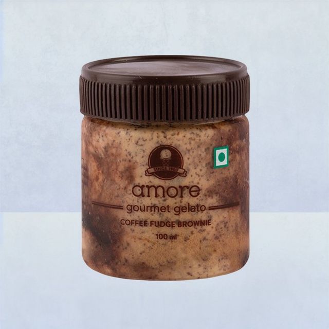 Amore Gelato Coffee Fudge Brownie Ice Cream Cup 100 ml Combo