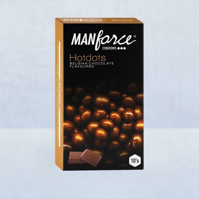 Manforce Premium Hotdots Belgian Chocolate Condoms With 396 Bigger Dots