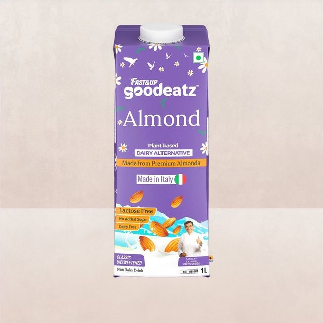 Fast&Up GoodEatz Almond Milk Vegan Plant Based Dairy Alternative Naturally Sweet & Creamy
