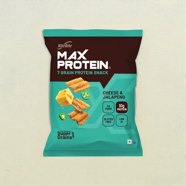 RiteBite Max Protein Chips Cheese & Jalapeno Protein Chips 60 g Combo
