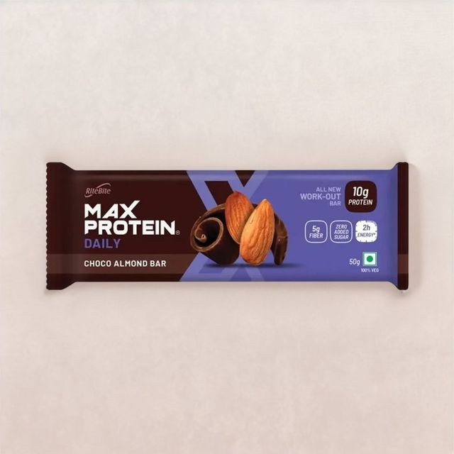 RiteBite Max Protein 10g Protein Bar Choco Almond 50 g Combo