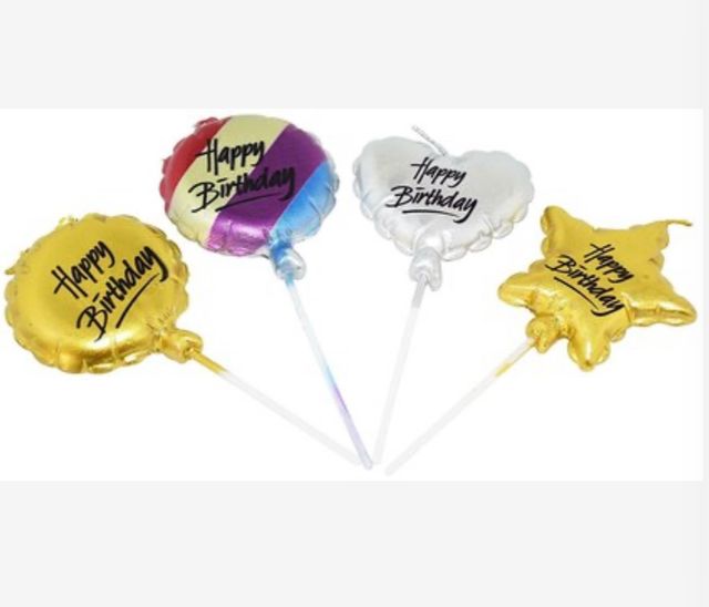 Chrome Unique Birthday Candle - Assorted
