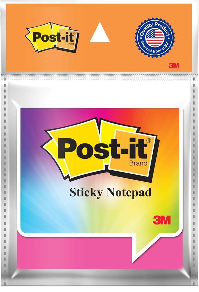Post-it Sticky Notes Pad | Multicolor| 3inch X 3inch| 100 notes