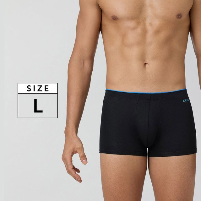 Buy XYXX Men's Uno Modal Solid Trunks Pack of 1, Black| L Online