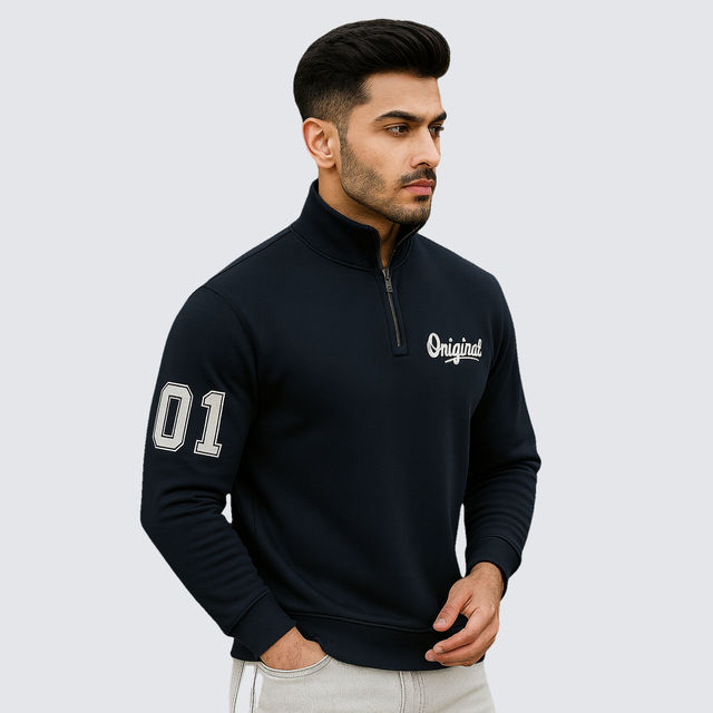 Buy Gcyx Men's Original Half Zipper Sweat Shirt | 75% Cotton and