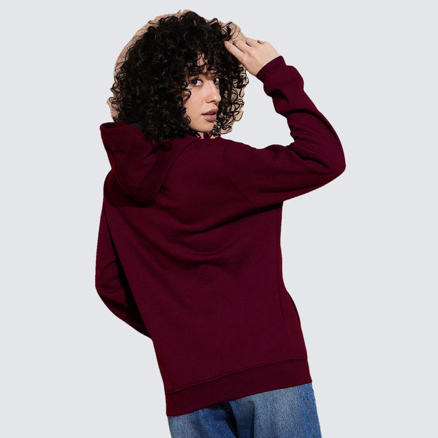 Buy Smartees Women's Sweatshirt | SS Solid Maroon | Maroon - L