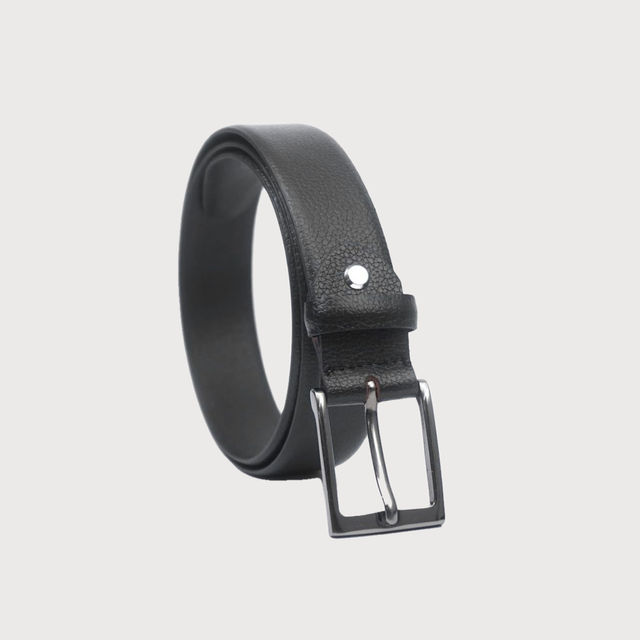 Buy Teakwood Men's Solid Leather Belt | Black - 34 Inches Online