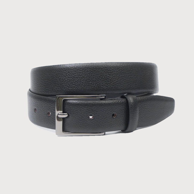 Buy Teakwood Men's Solid Leather Belt | Black - 34 Inches Online