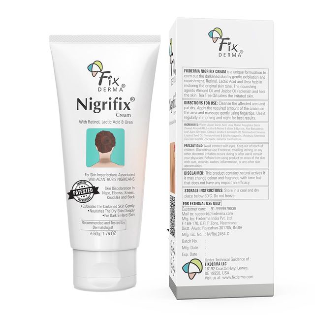 Fixderma Nigrifix Cream - Dark Patch Corrector | For Neck, Underarms, Elbows