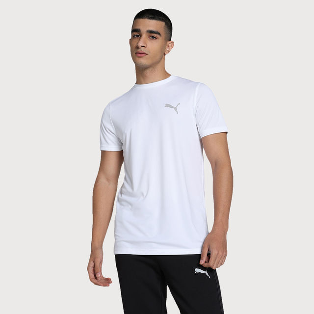 Puma Men's T-Shirt Active Small Logo - White - Buy at ₹710 Online