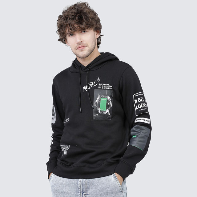 HIGHLANDER Men's Printed Hooded Sweatshirt - Buy at ₹561 Online