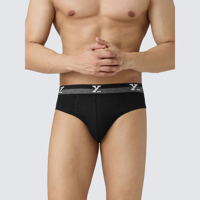 XYXX Men's Cotton Solid Briefs, Pack of 1, Jet Black - Buy at