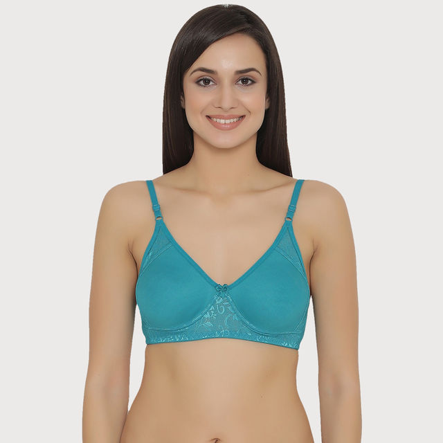 Buy Clovia Non-Padded Non-Wired Full Coverage T-Shirt Bra - Dark