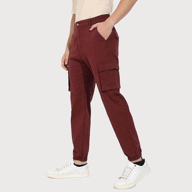 Campus Sutra Men's Cuffed Hem Cargo Trousers - Buy at ₹762 Online