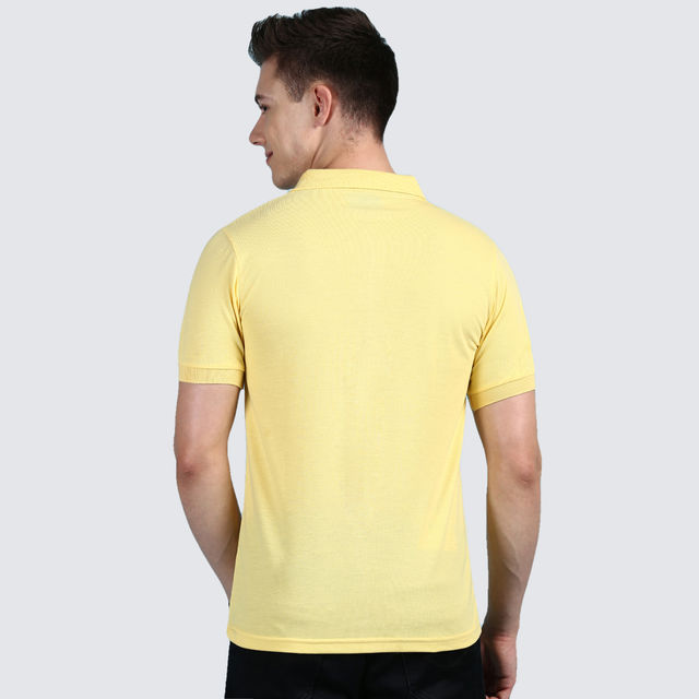 Lux Cozi Men's Solid Cotton Polo T-shirt with Pocket - Buy at