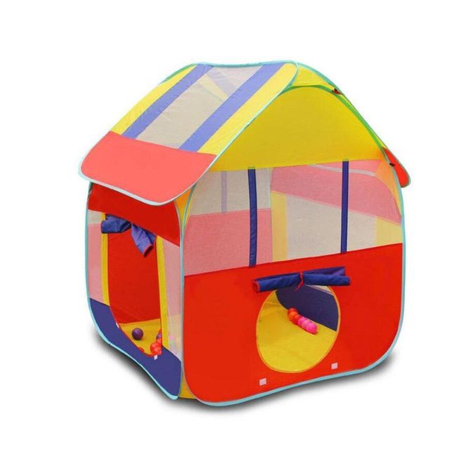 Toyshine Foldable Children's Tent House - Indoor & Outdoor Playhouse in Multicolour