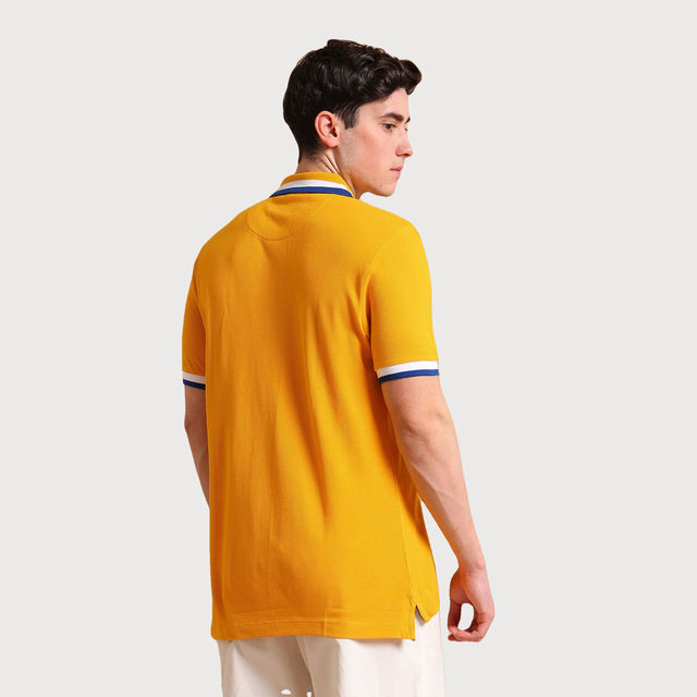 Buy U.S. Polo Assn. Men's Heritage Tipped Polo Shirt | Mustard - M