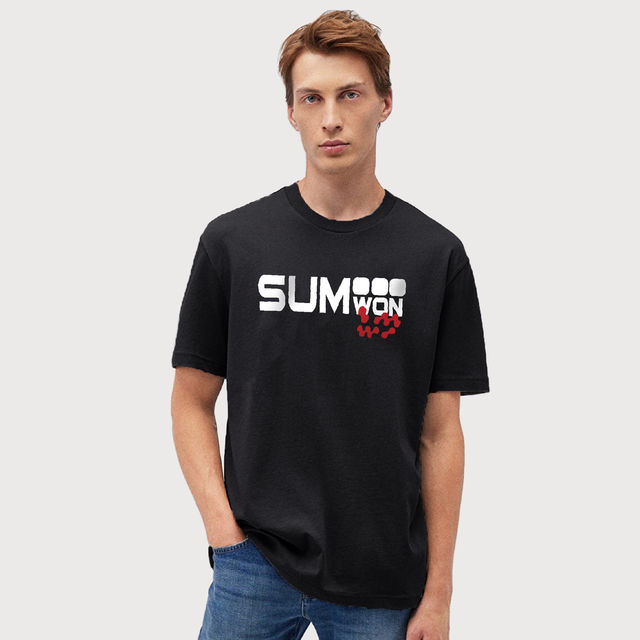 Buy De Tees Men's Half Sleeve T-shirt | MHS-SUMWON | Black - L