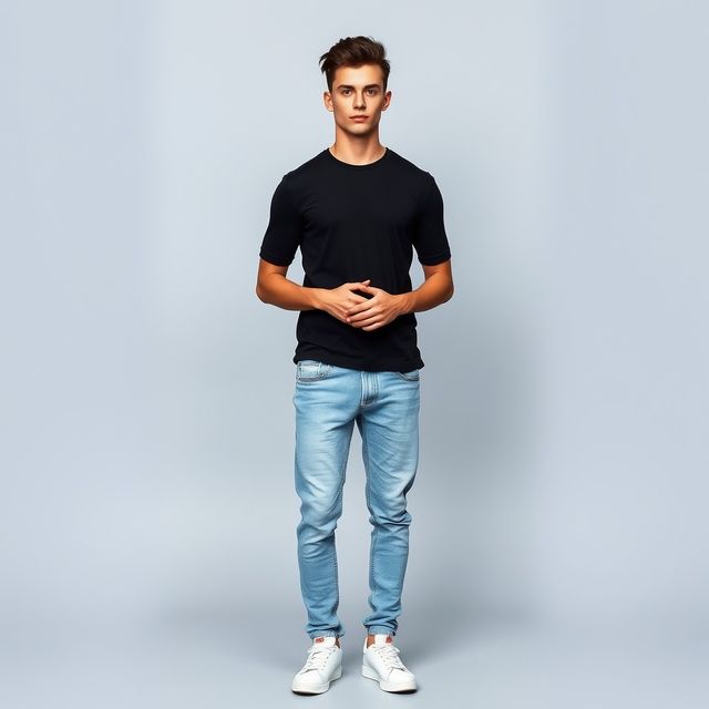 Springman Men Pure Cotton Solid Round Neck T-shirt | Black - L