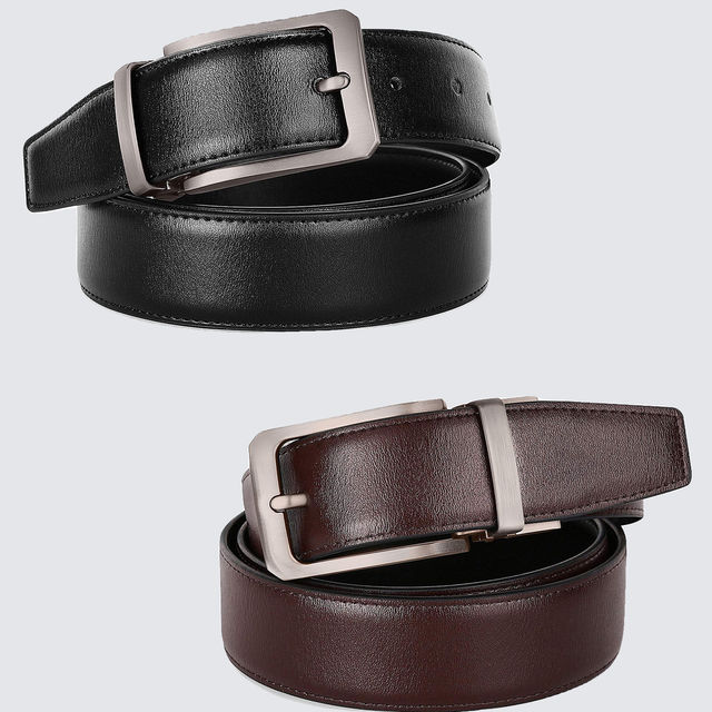 Zoro Men's Solid Faux Leather Reversible Belt - Buy at ₹239