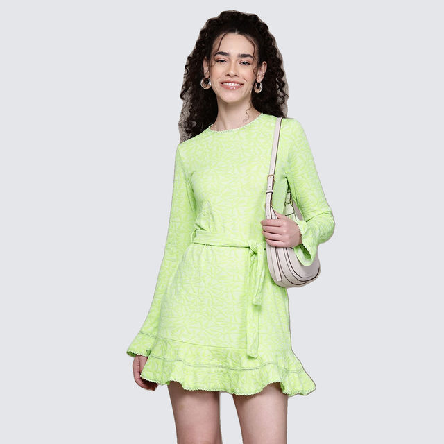Freehand Women's Textured Casual Regular Mini Dress - Buy at ₹658