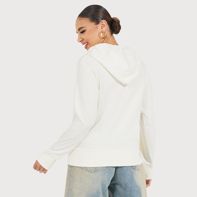 epine é frill zip sweat blouson white Buy Styli Women's Regular Length Regular Fit- Half Zipper