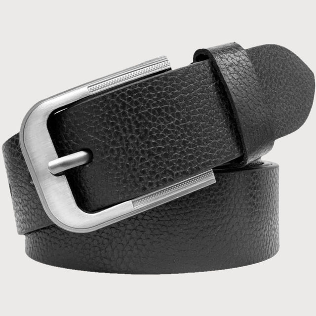 Buy Kaezri Genuine Leather Black Patterned Belt for Men | Lckata