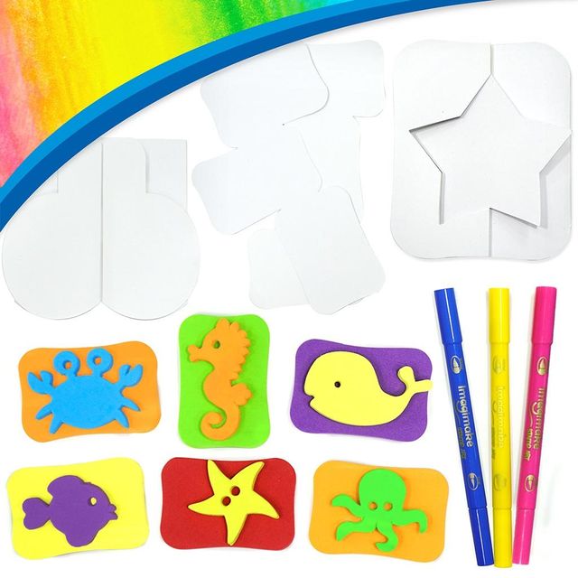 Imagimake DIY Stamp Art - Ocean | Art & Craft Toy Kit Gifting for Kids (3+ Years)
