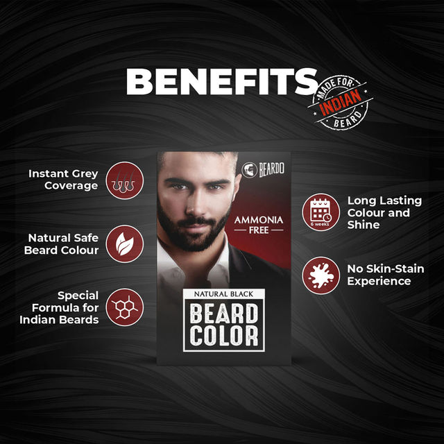 Beardo Beard Color For Men - Natural Black
