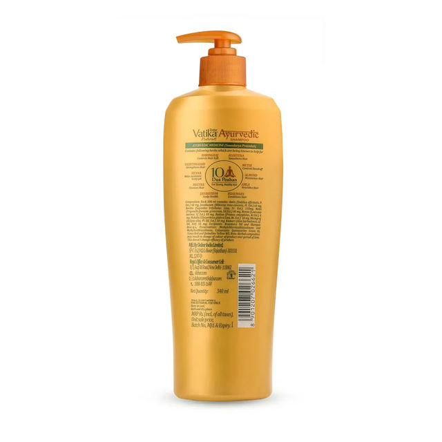 Dabur Vatika Naturals Ayurvedic Shampoo with 2X Damage Protection