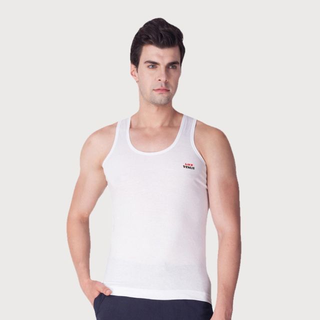Buy Lux Venus 100% Cotton Men's Vest - 95 cm | Provides An