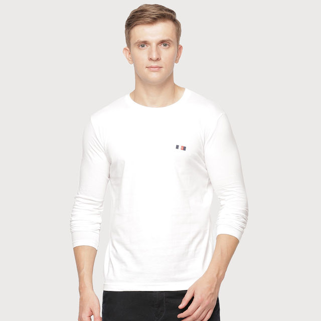Actimaxx Men's Solid Round Neck Long Sleeve Pure Cotton T-shirt