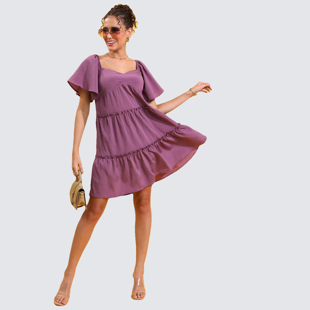 Buy Tokyo Talkies Women's Purple Flared Sleeves Fit & Flare Flounce Dress| Purple - L Online - Price @ 357 | Instant Delivery | Zepto Buy Tokyo Talkies Women's Purple Flared Sleeves Fit & Flare Flounce Dress| Purple - L Online - Price @ 357 | Instant Delivery | Zepto